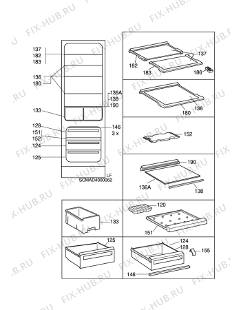 Взрыв-схема холодильника Electrolux AR9090B - Схема узла C10 Interior